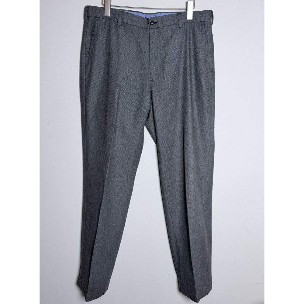 Brooks Brothers Pants 36x32 (31) Gray Check Advantage Chino Clark Stretch